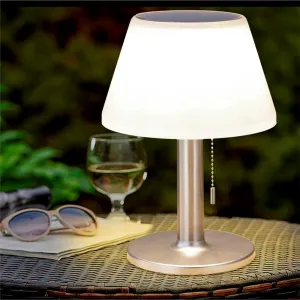 Solar Table Lamp – Waterproof Outdoor & Indoor Solar Lantern with On/Off Switch and Pull Chain, Energy-Saving Decorative Lamp for Garden, Patio, Bedroom, Living Room, Courtyard