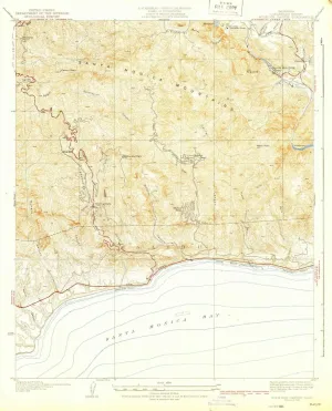 Solstice Canyon CA topo map, 1:24000 Scale, 7.5 X 7.5 Minute, Historical, 1932, 20.9 x 16.9 in