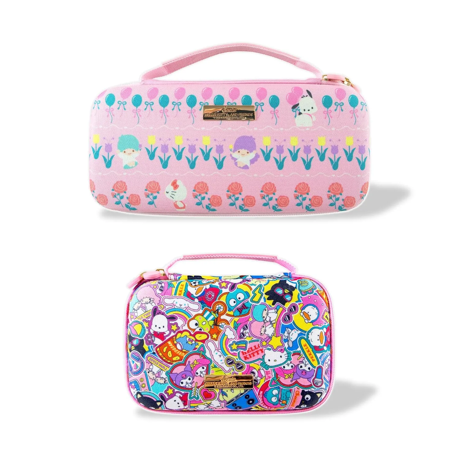 Sonix x Sanrio Nintendo Switch Carrying Case (Hello Kitty and Friends Retro Vibes)   GameCard Case (Hello Kitty and Friends Stickers)