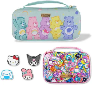 Sonix x Sanrio Nintendo Switch Thumb Grips (Hello Kitty & Friends)   Carrying Case (Care Bears Pastel)   GameCard Case (Hello Kitty & Friends Stickers)