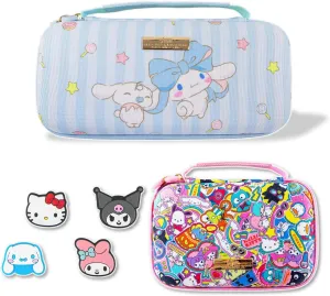 Sonix x Sanrio Nintendo Switch Thumb Grips (Hello Kitty & Friends)   Carrying Case (Cinnamoroll Lovely Ribbons)   GameCard Case (Hello Kitty & Friends Stickers)