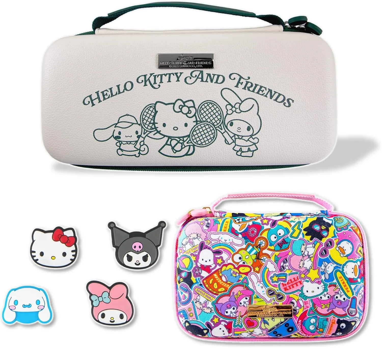 Sonix x Sanrio Nintendo Switch Thumb Grips (Hello Kitty & Friends)   Carrying Case (Hello Kitty Tennis)   GameCard Case (Hello Kitty & Friends Stickers)