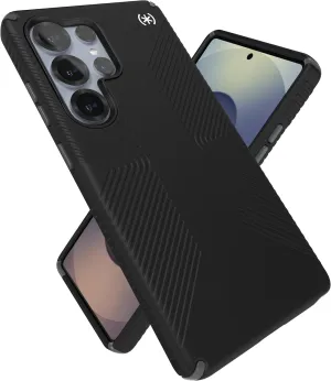 Speck Samsung Galaxy S25 Ultra Case - 13-Foot Drop Protection, No-Slip Grips - Samsung S25 Ultra Case - Raised Bezel and Enhanced Buttons - Presidio 2 Grip - Black/Slate Grey(Pack of 1)