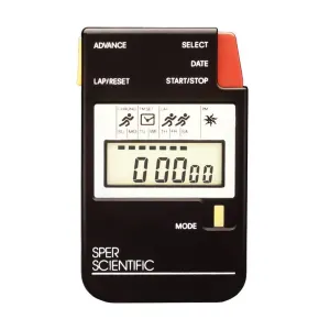 Sper Scientific Large Display Digital Stopwatch with Clock Functions & Alarm 810022 - Easy-to-Read LCD Timer, Durable & Portable Stopwatch for Labs, Classrooms, Sports Events & More