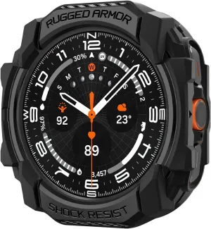 Spigen Rugged Armor Designed for Samsung Galaxy Watch Ultra Case 47mm Durable TPU Cover (2024) - Matte Black
