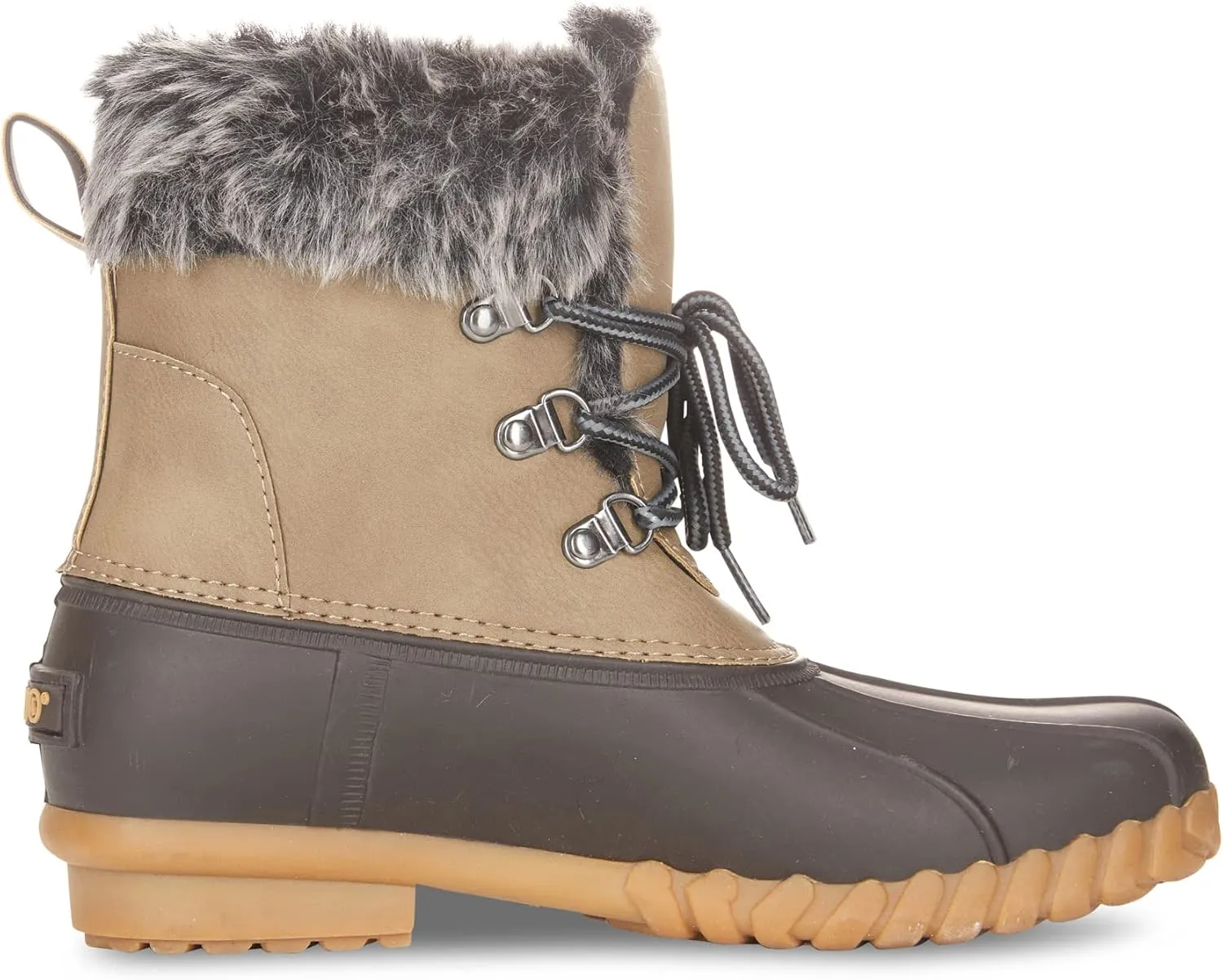sporto Nalia Women's Winter Boots | Rain & Snow Boots | Waterproof, Insulated, Soft & Warm Fur-Lined, Anti-Slip Boots for Ladies | Mid-Calf Height Boots with D-ring Lace Closure
