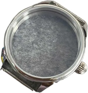 Stainless Watch Case compatible with ETA6497 compatible with Seagull ST36 Movement Polished 42MM Transparent Bottom Case Waterproof Ring Watch Accessories watch case