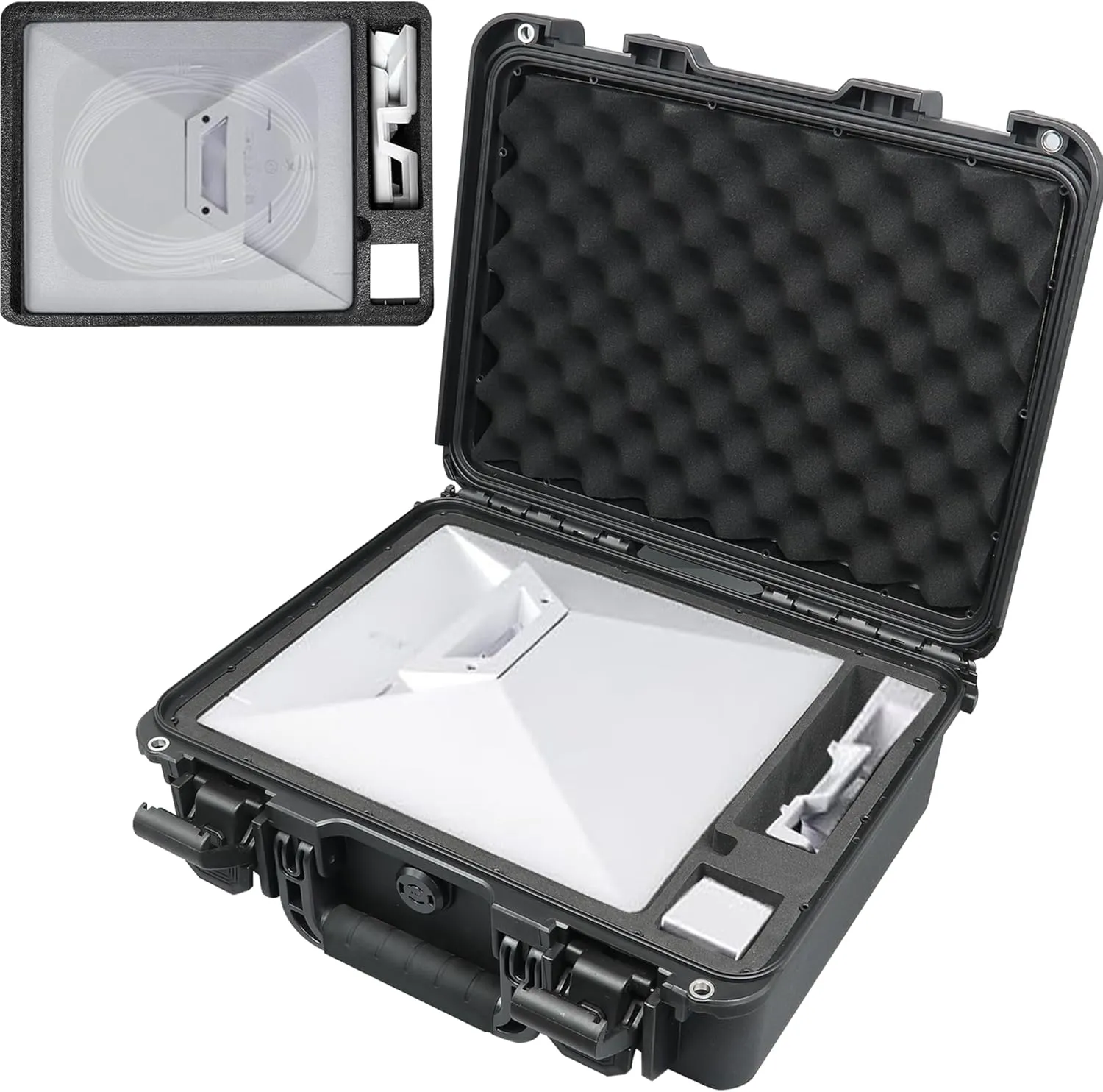 Starlink Mini Hard Case, Waterproof Starlink Case with High-density Molded Foam, Portable CarryCase for Storage Accessories, Ideal for Outdoor Use