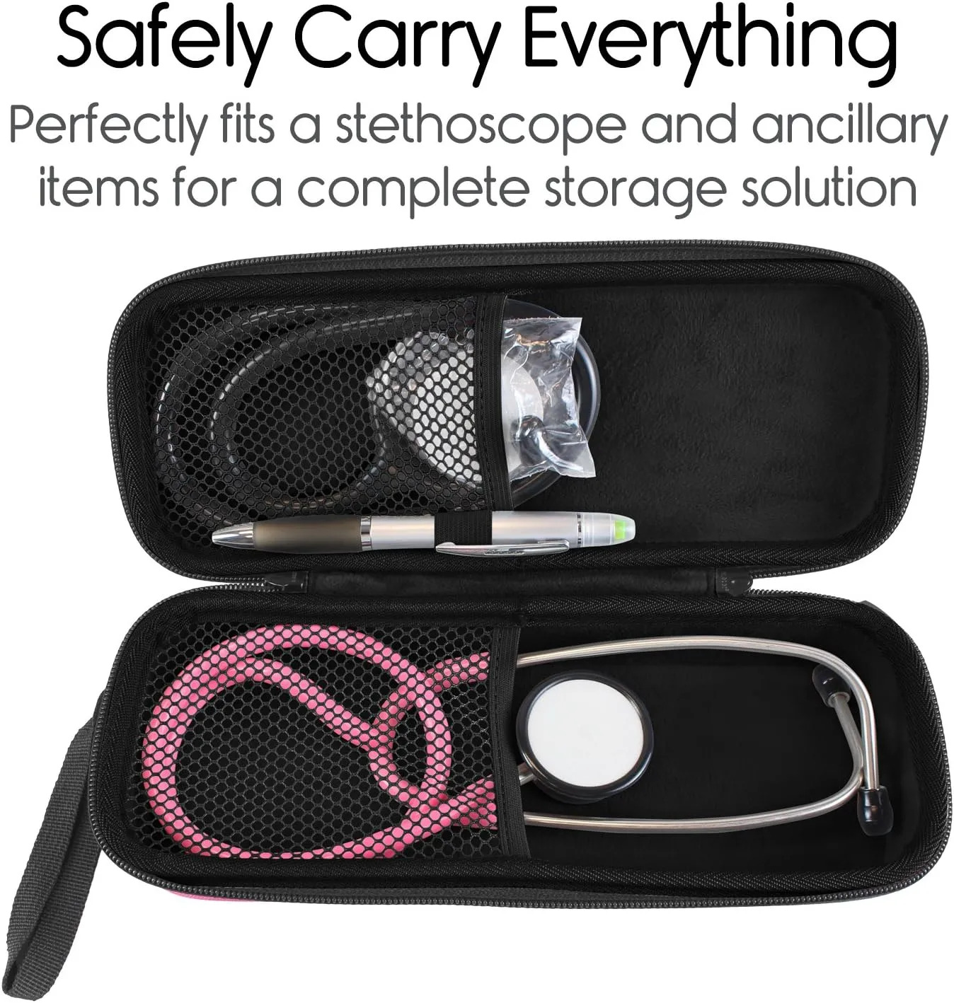 Stethoscope Case for Nurses - Hard Protective Equipment - Travel Holder Nursing School Essential - Fits 3M Littmann Classic III, Lightweight II S.E., Sphygmomanometer