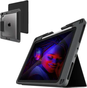 STM Goods Dux Ox for iPad (A16/10th Gen) Super Protective Case with Integrated 3.5mm Aux Jack, Translucent Back, Durable & Water-Resistant, Built-in Storage for Apple Pencil USB-C/Gen 1 - Black