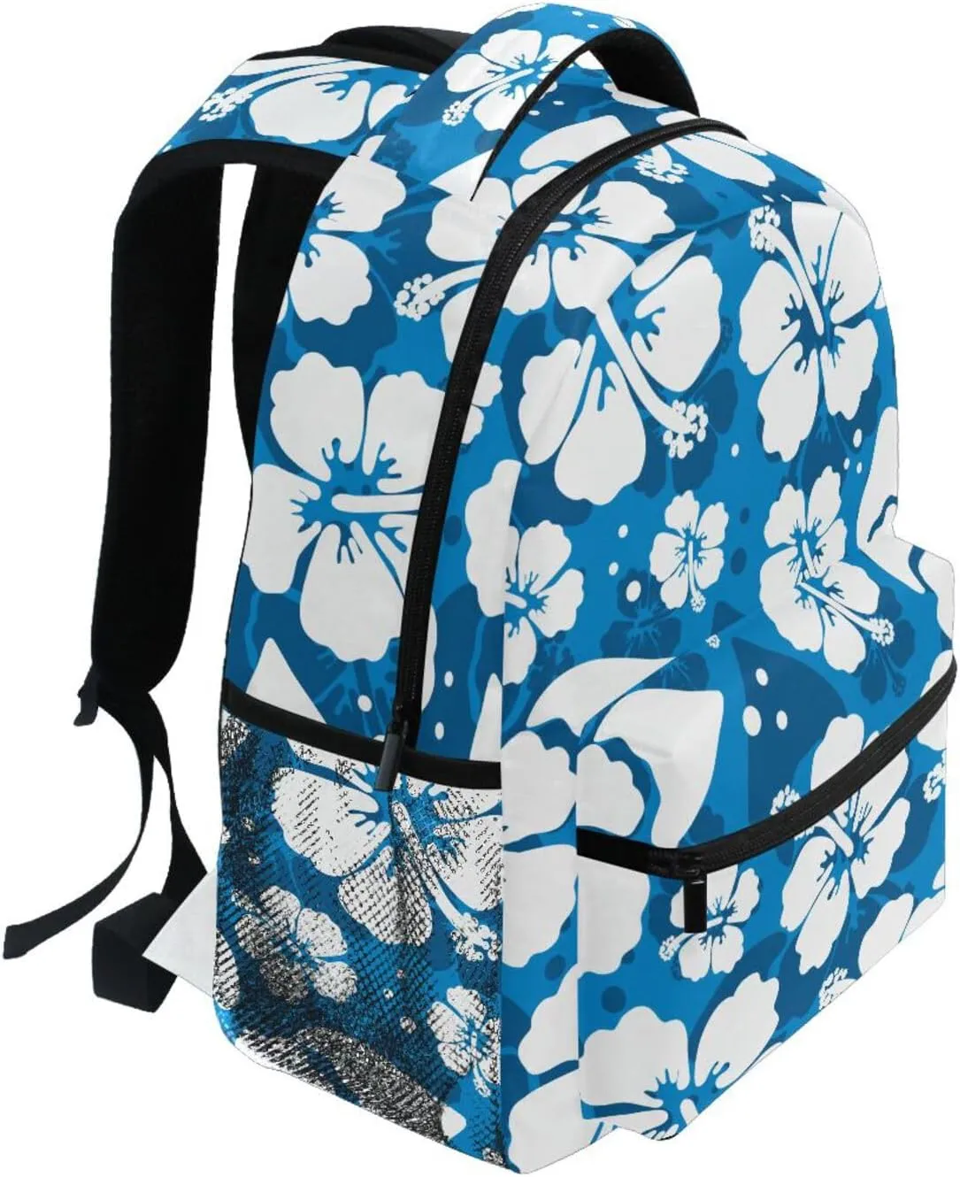 Student Backpack with Name Tag Slot Hawaii Hibiscus Lightweight and Comfortable School Bag Laptop Backpack