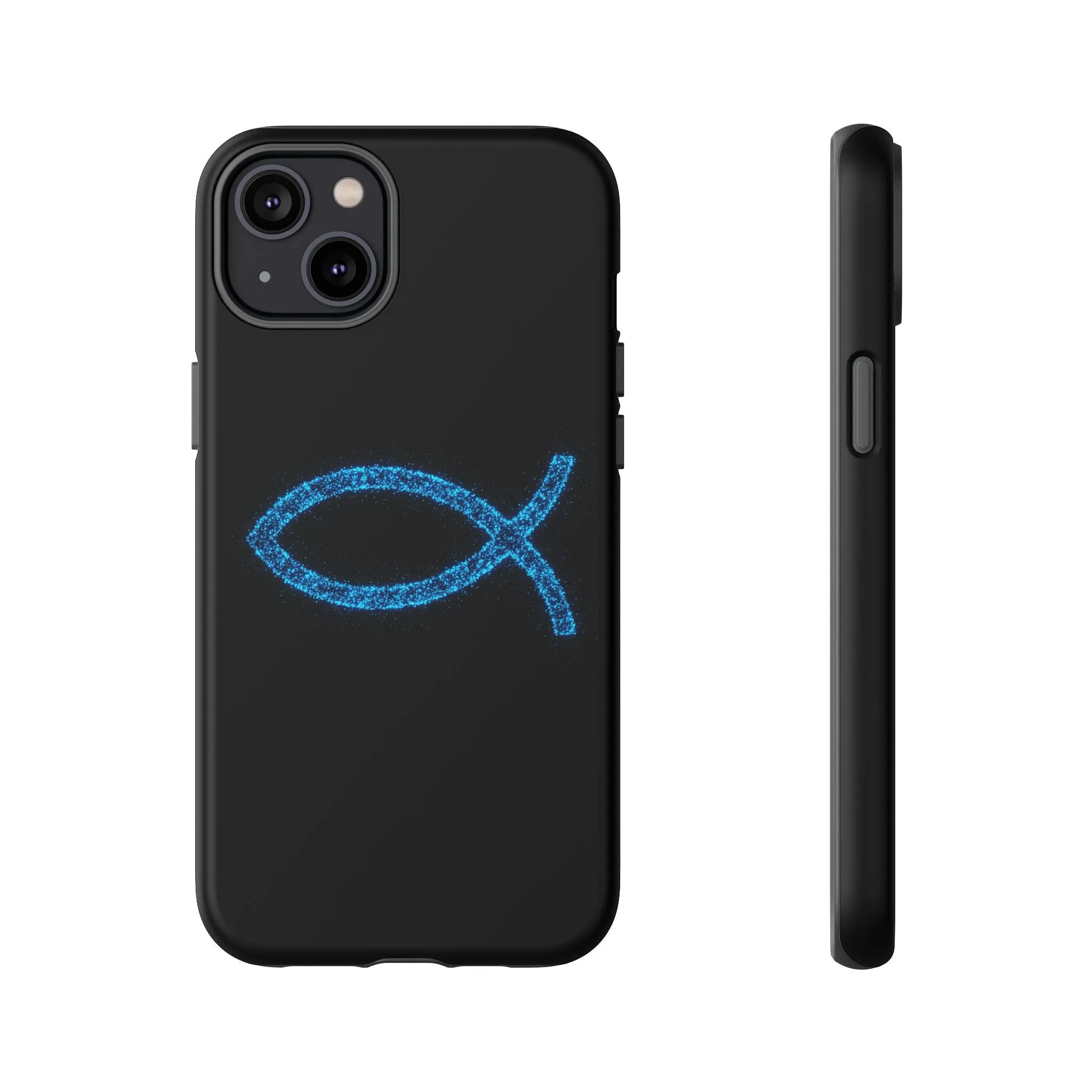 Stylish Tough iPhone Case with Sparkling Fish Design - Durable Phone Protection