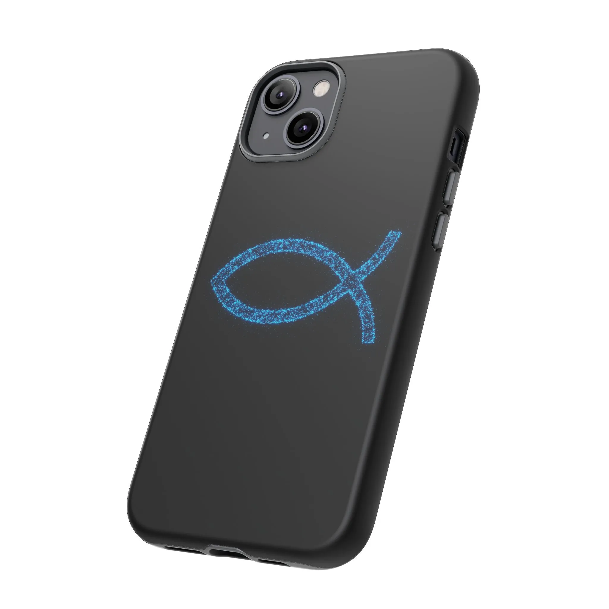 Stylish Tough iPhone Case with Sparkling Fish Design - Durable Phone Protection