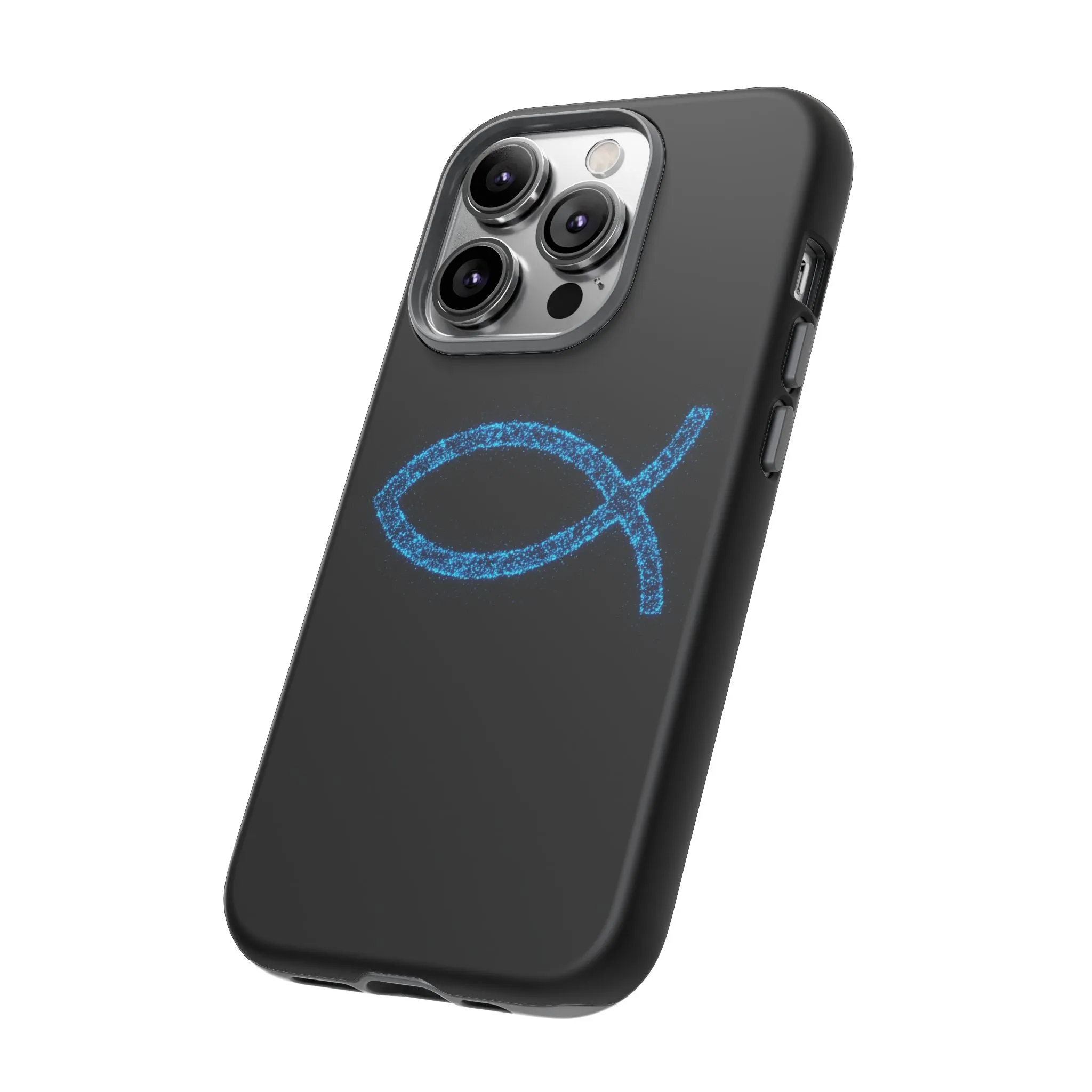 Stylish Tough iPhone Case with Sparkling Fish Design - Durable Phone Protection