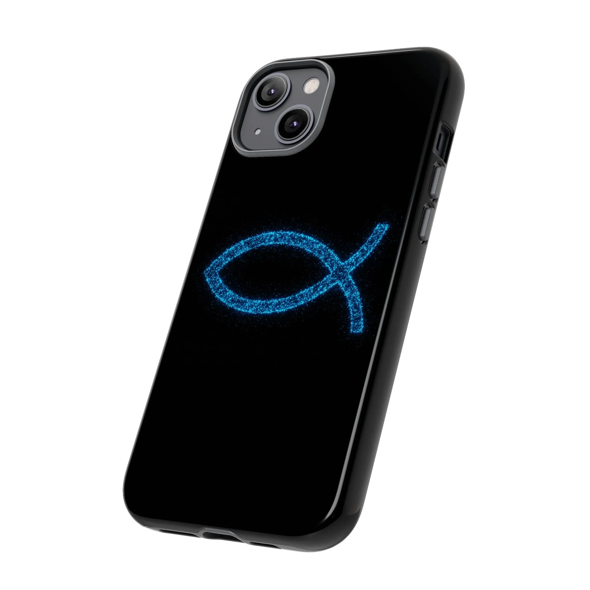 Stylish Tough iPhone Case with Sparkling Fish Design - Durable Phone Protection