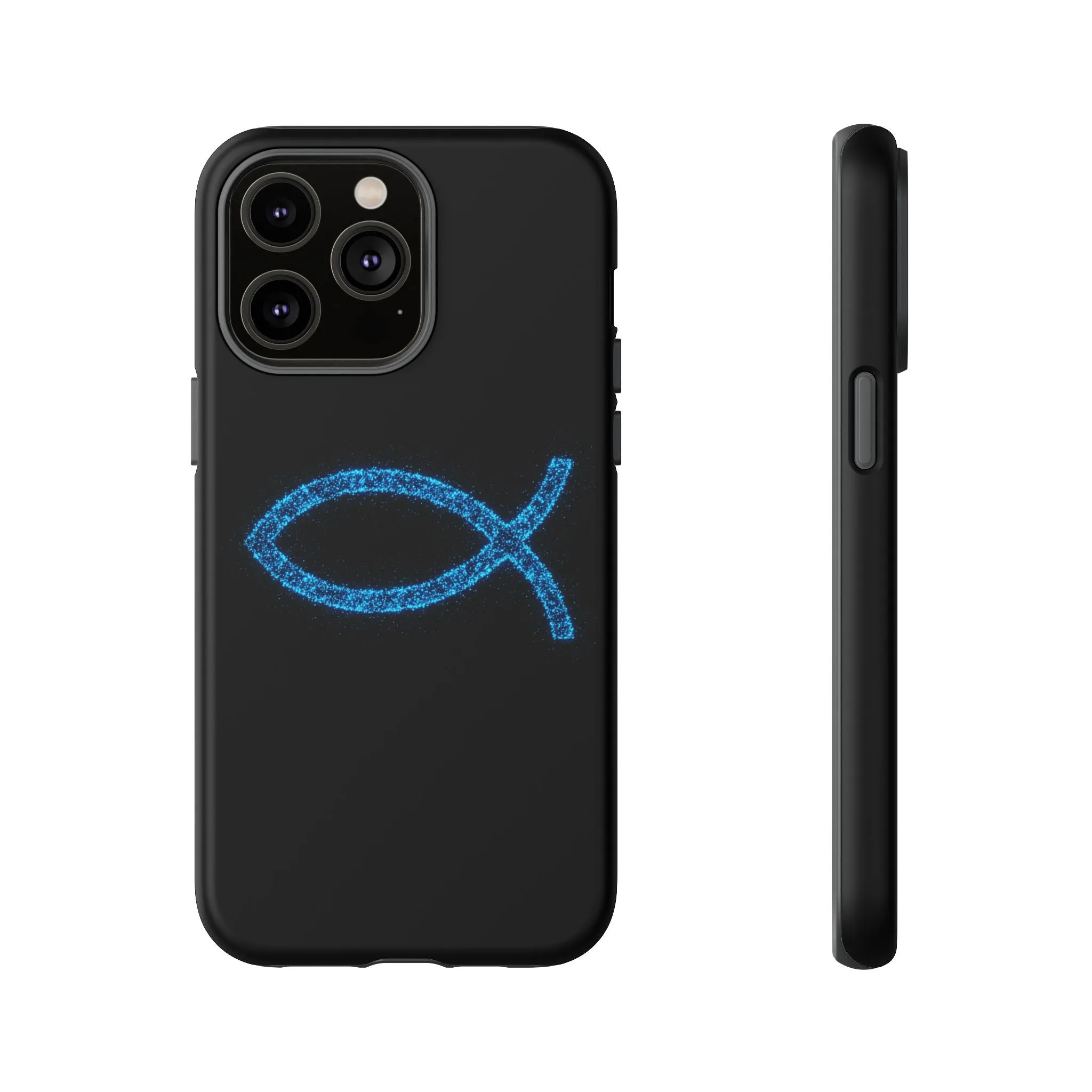 Stylish Tough iPhone Case with Sparkling Fish Design - Durable Phone Protection