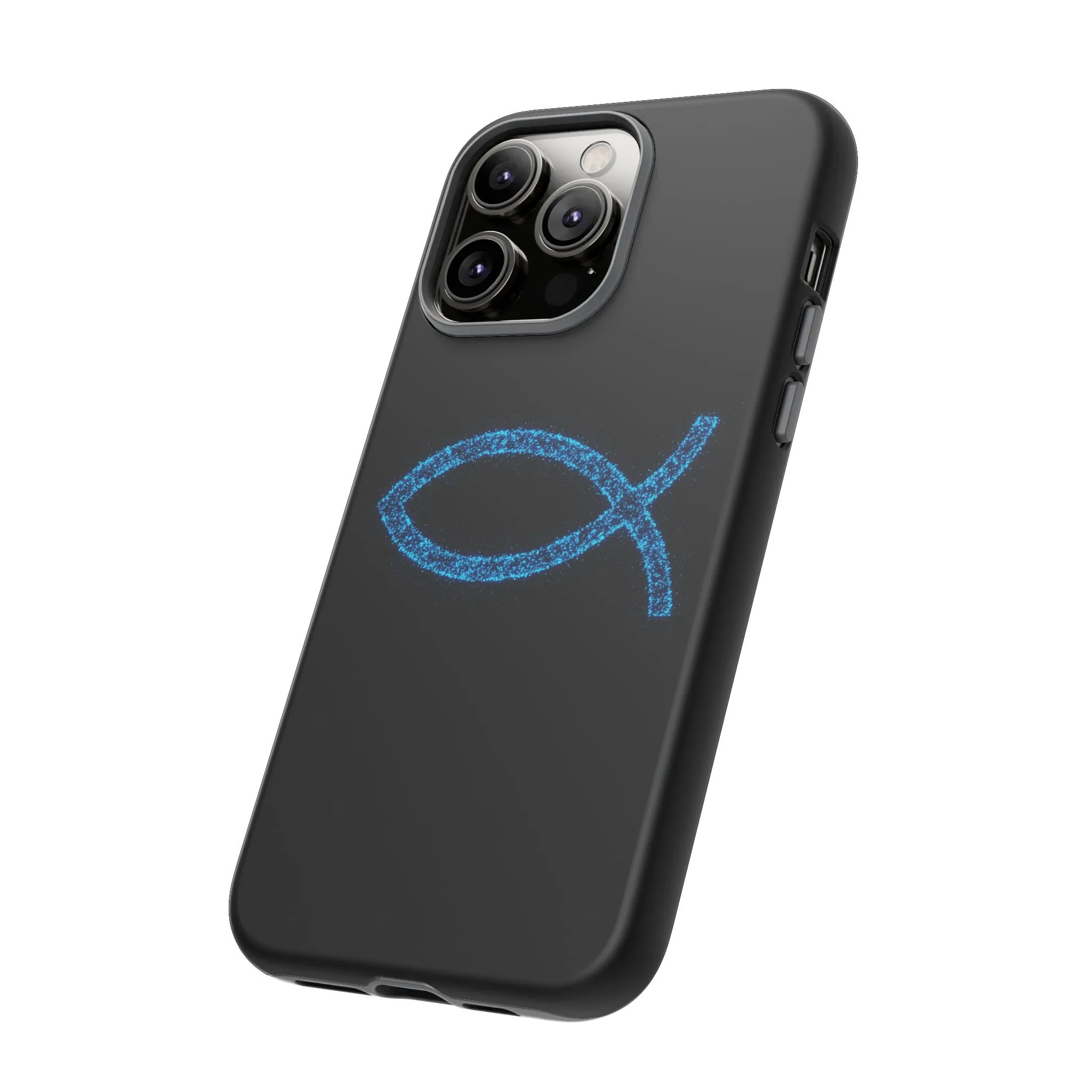 Stylish Tough iPhone Case with Sparkling Fish Design - Durable Phone Protection