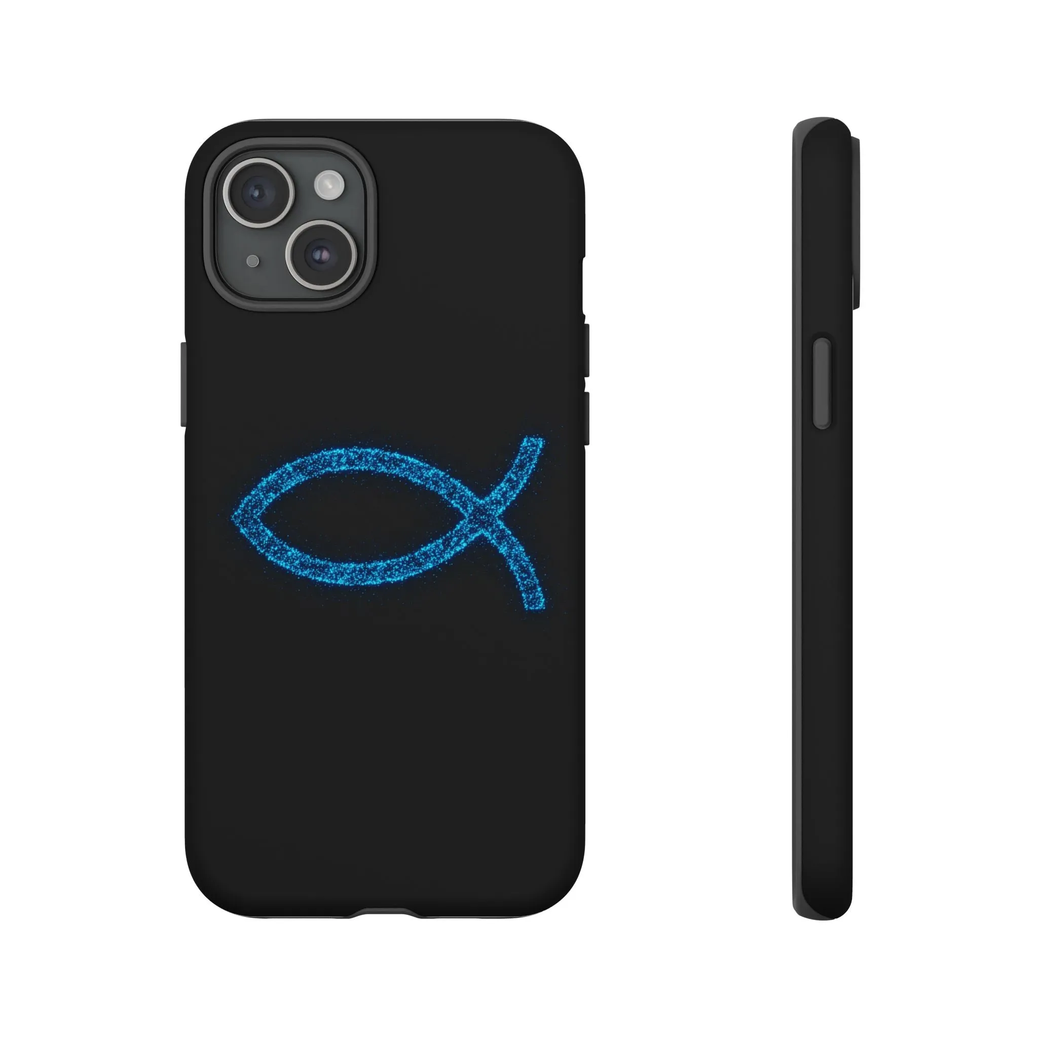 Stylish Tough iPhone Case with Sparkling Fish Design - Durable Phone Protection