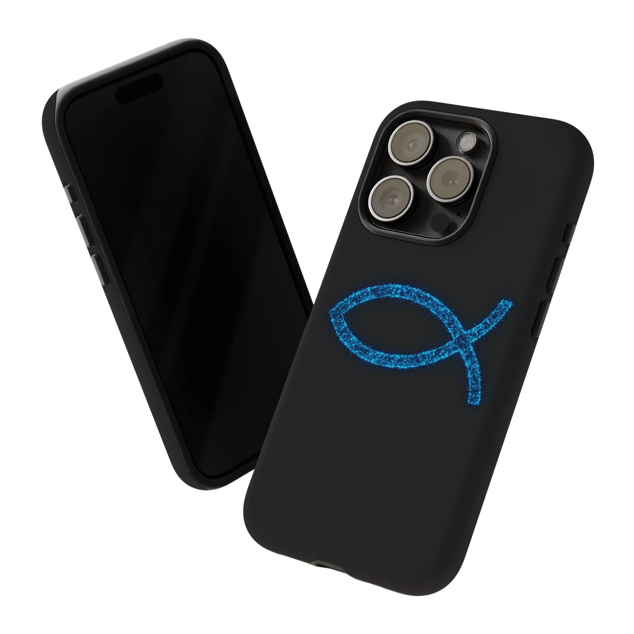 Stylish Tough iPhone Case with Sparkling Fish Design - Durable Phone Protection