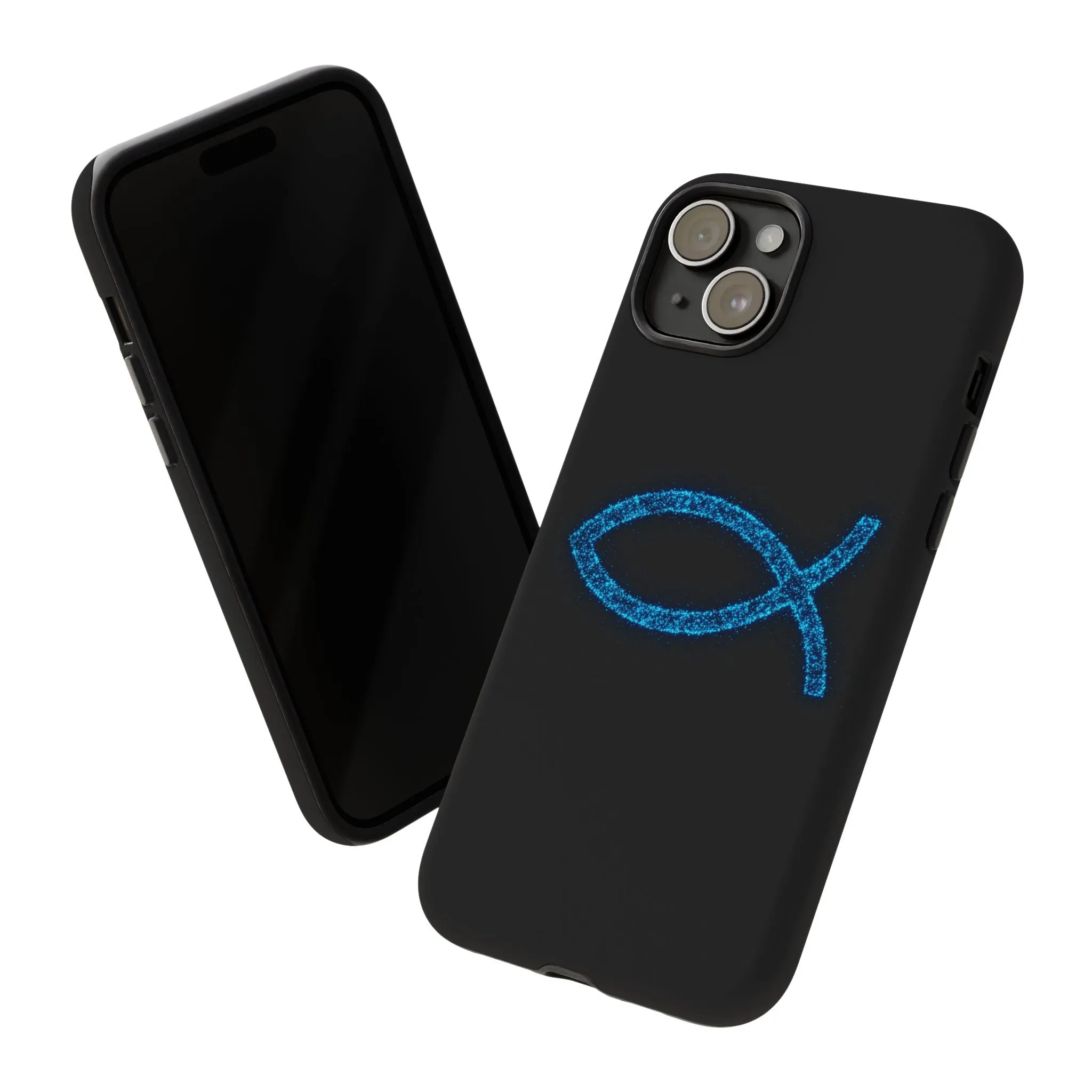 Stylish Tough iPhone Case with Sparkling Fish Design - Durable Phone Protection