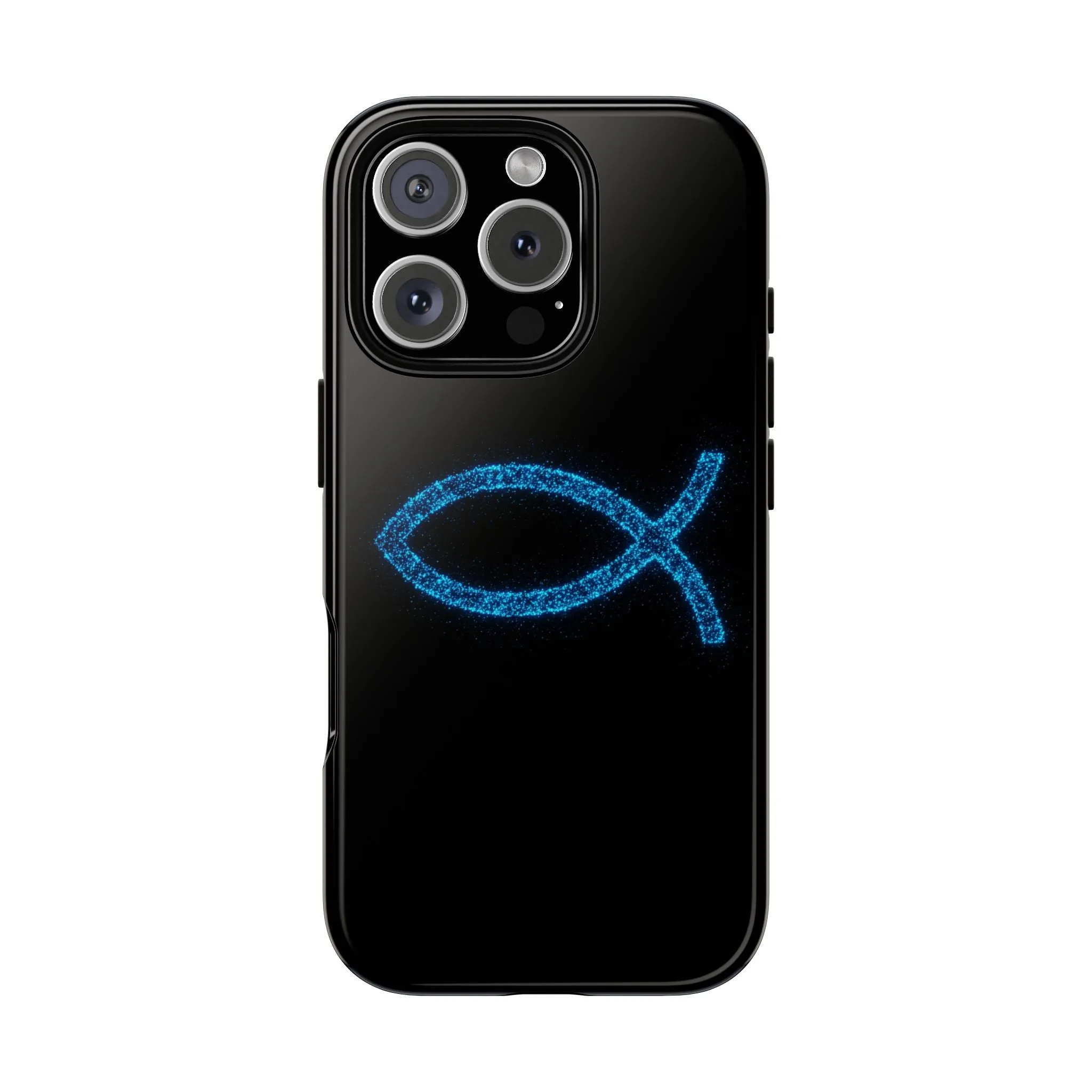 Stylish Tough iPhone Case with Sparkling Fish Design - Durable Phone Protection