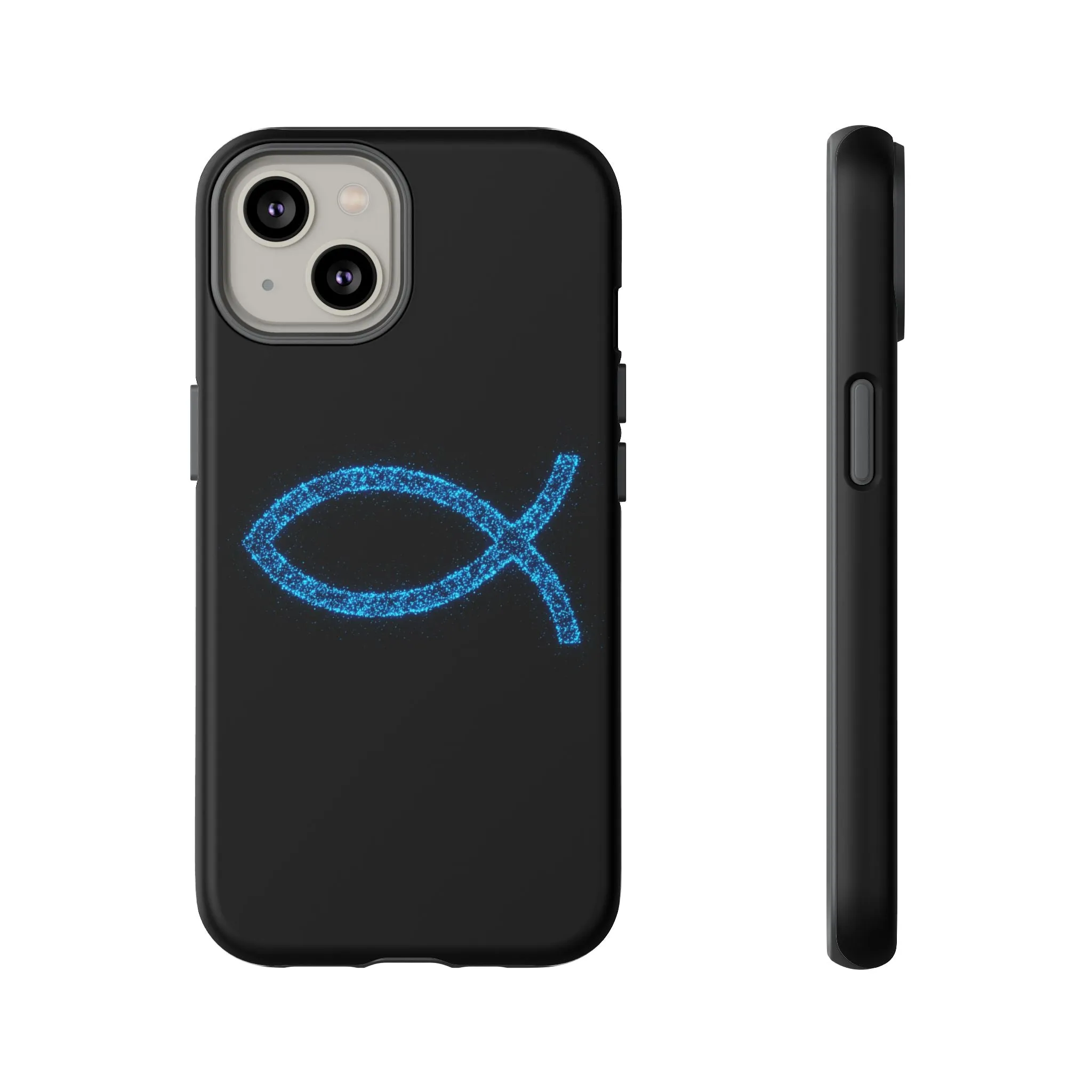 Stylish Tough iPhone Case with Sparkling Fish Design - Durable Phone Protection