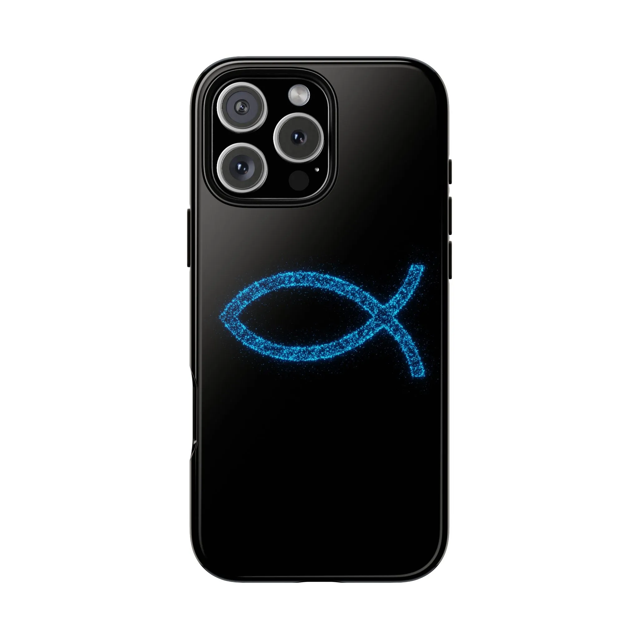 Stylish Tough iPhone Case with Sparkling Fish Design - Durable Phone Protection