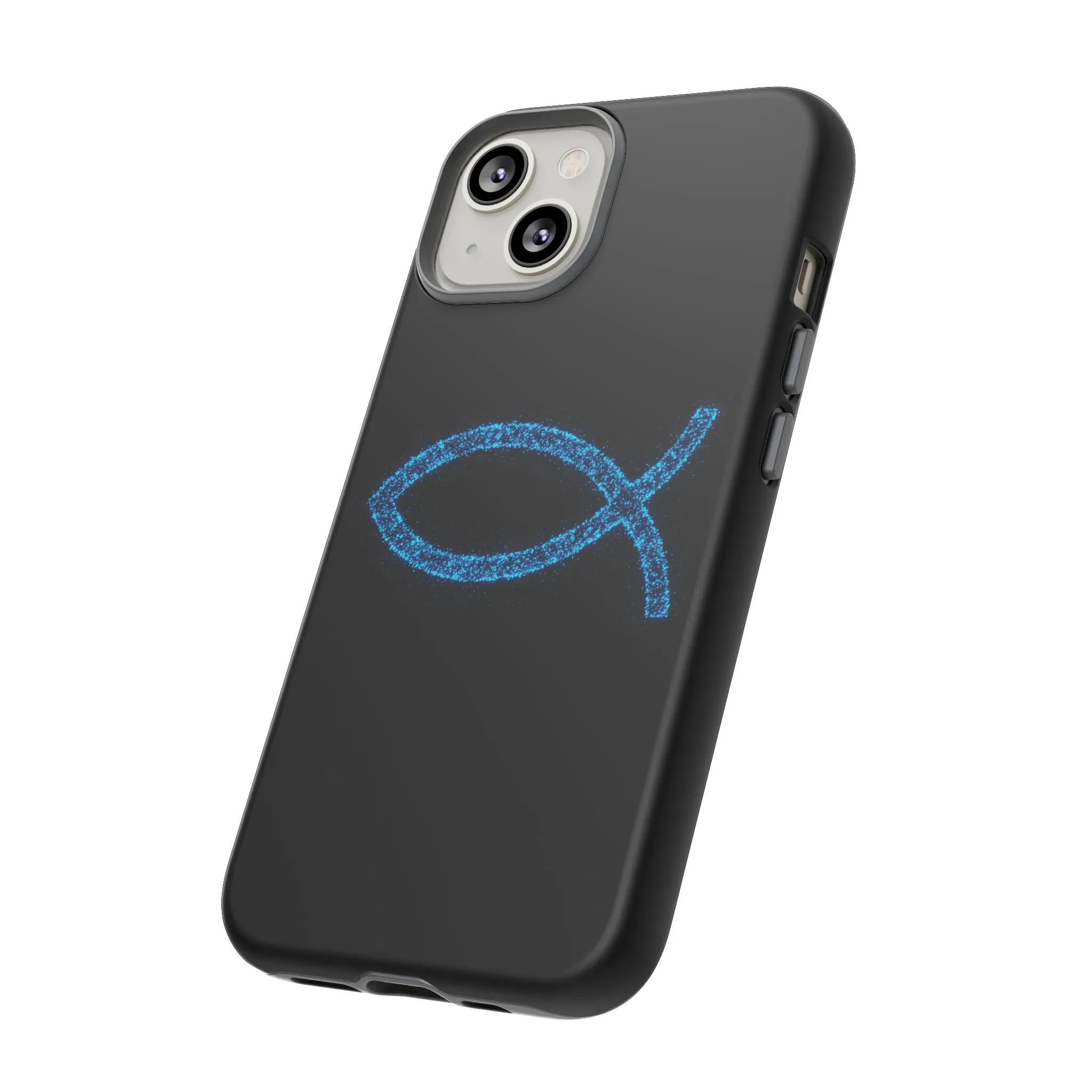 Stylish Tough iPhone Case with Sparkling Fish Design - Durable Phone Protection