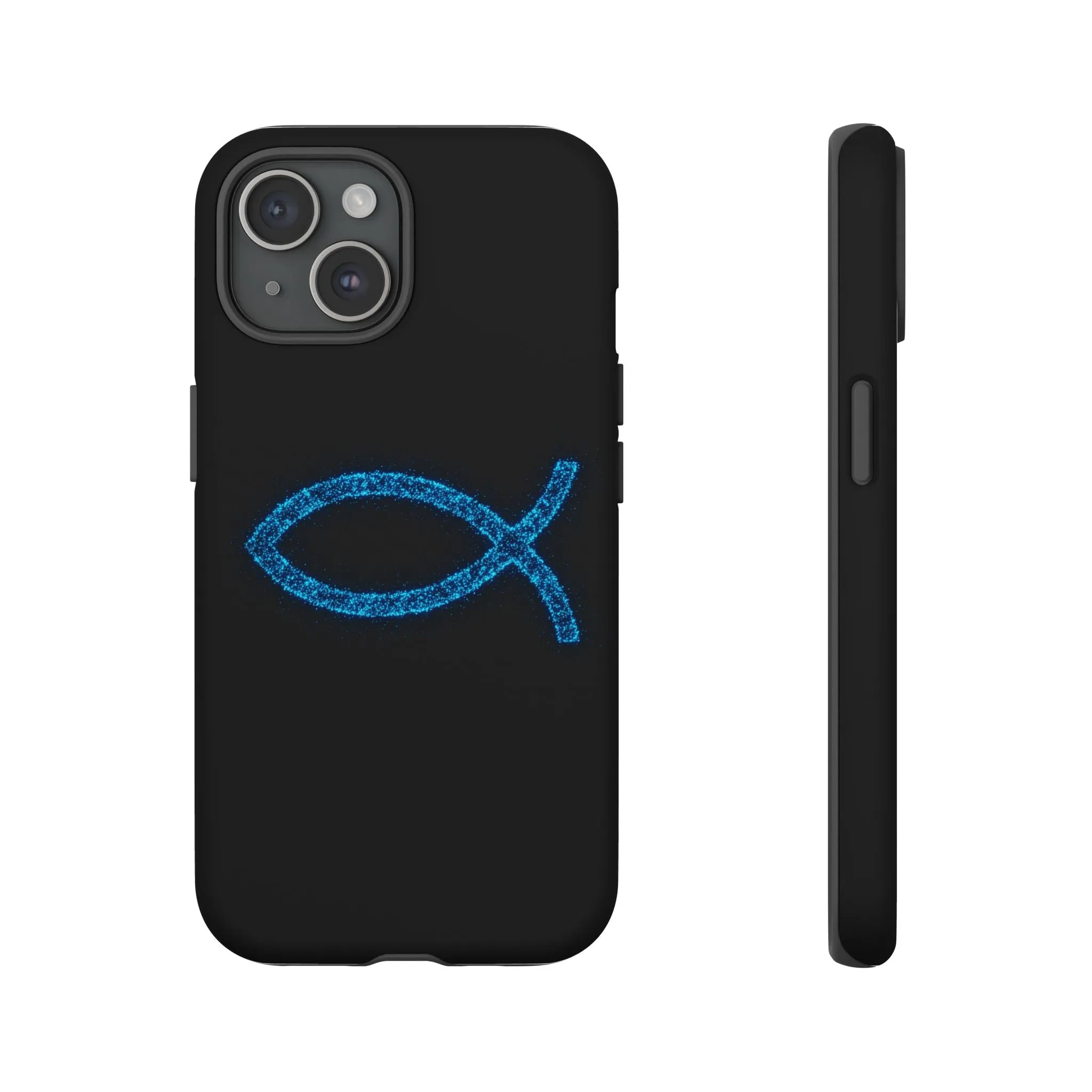 Stylish Tough iPhone Case with Sparkling Fish Design - Durable Phone Protection