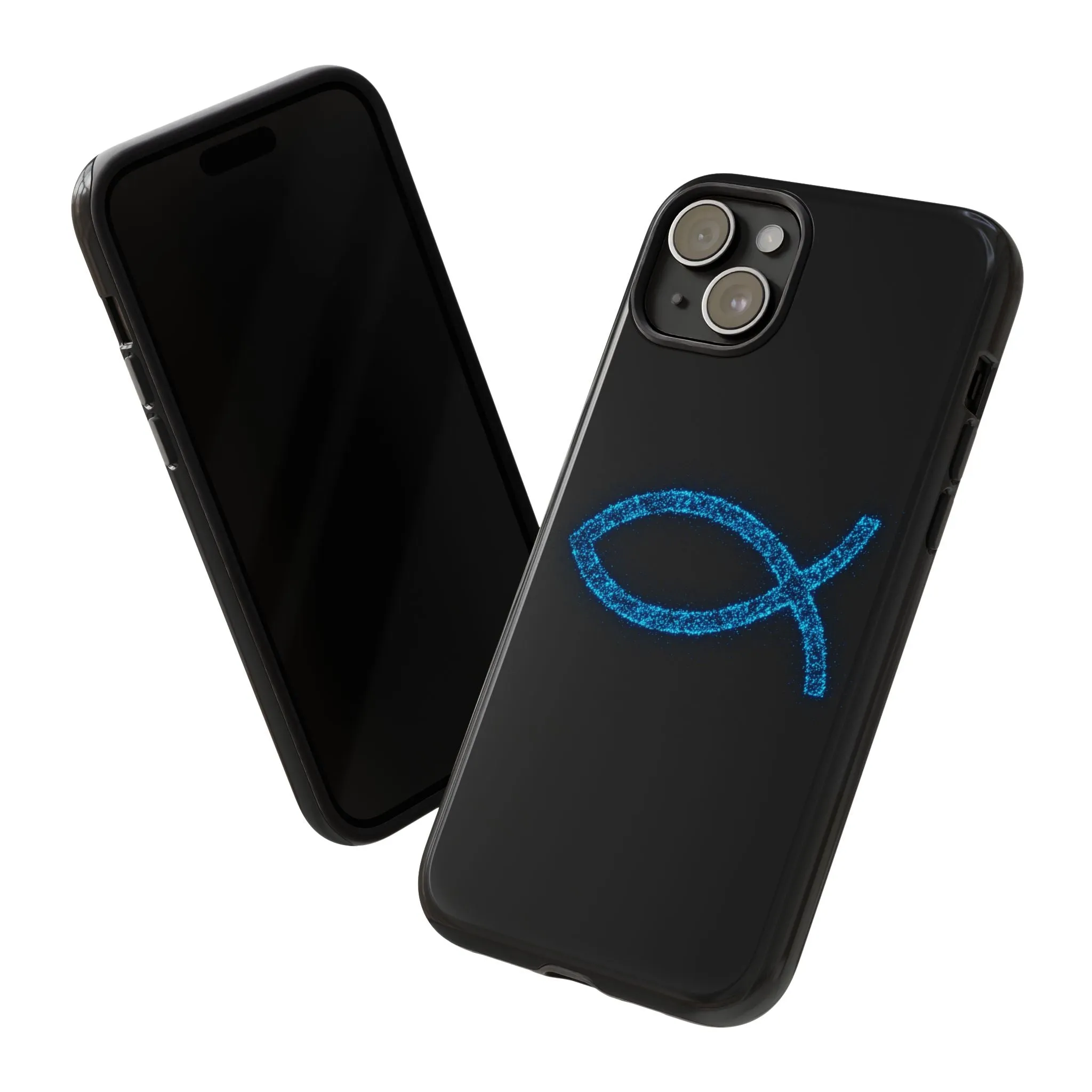 Stylish Tough iPhone Case with Sparkling Fish Design - Durable Phone Protection