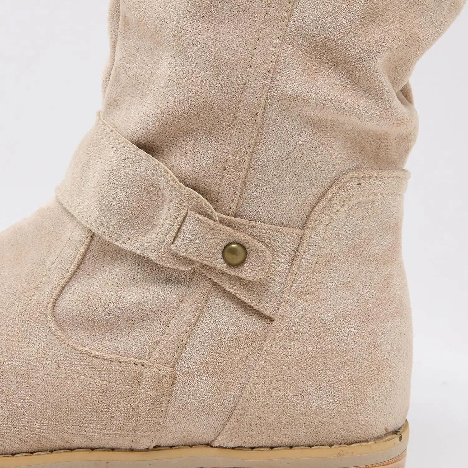 Summer Sandals For Women Suede Winter High Heel Zipper Outwear Snow Classic Ankle Boots Breathable Cool Booties Flats