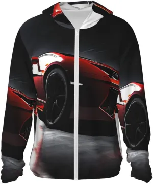 Sun Protection Hoodie for Men Women UPF 50  Long Sleeve Sun Shirts Rash Guard Jacket Speed Sport Car Sun Shirt