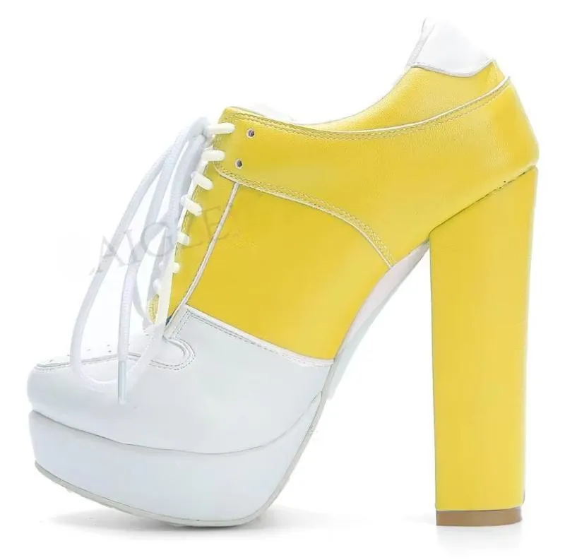 SUPER Cool Women Ankle Boots Adjustable Lace Up Chunky Heels Boots
