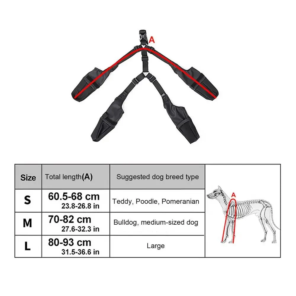 Suspender Dogs Boots - Waterproof Dog Shoes Adjustable Dog Boots Non Slip Breathable