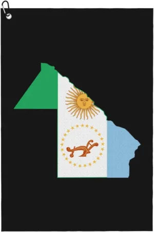 SVG Flag Map of Chaco Golf Towel 24" X 16" Waffle Pattern Golf Towel with Carabiner Clip Golf Accessories Golf Gift