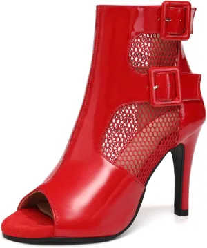 SWDZM Womens Ballroom Dance Boots Latin Salsa Professional Dance Heels Party Ankle Booties