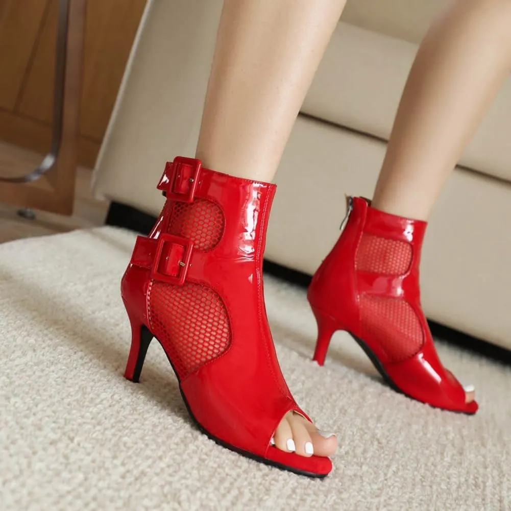 SWDZM Womens Ballroom Dance Boots Latin Salsa Professional Dance Heels Party Ankle Booties