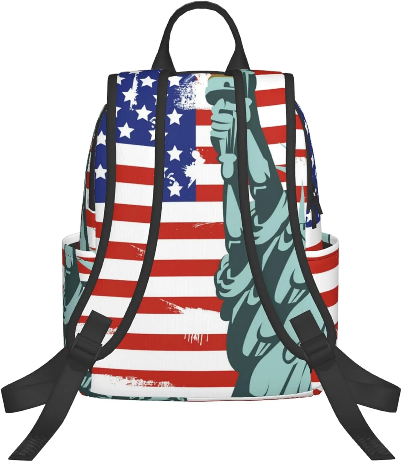 SWEET TANG Statue of Liberty American flag Daypack Lightweight Casual Laptop Backpack for Men and Women Bookbag for College