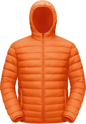 TACVASEN Men's Hooded Puffer Water-Repellent Down Alternative Jacket Insulated Lightweight Windbreaker Quilted Coat