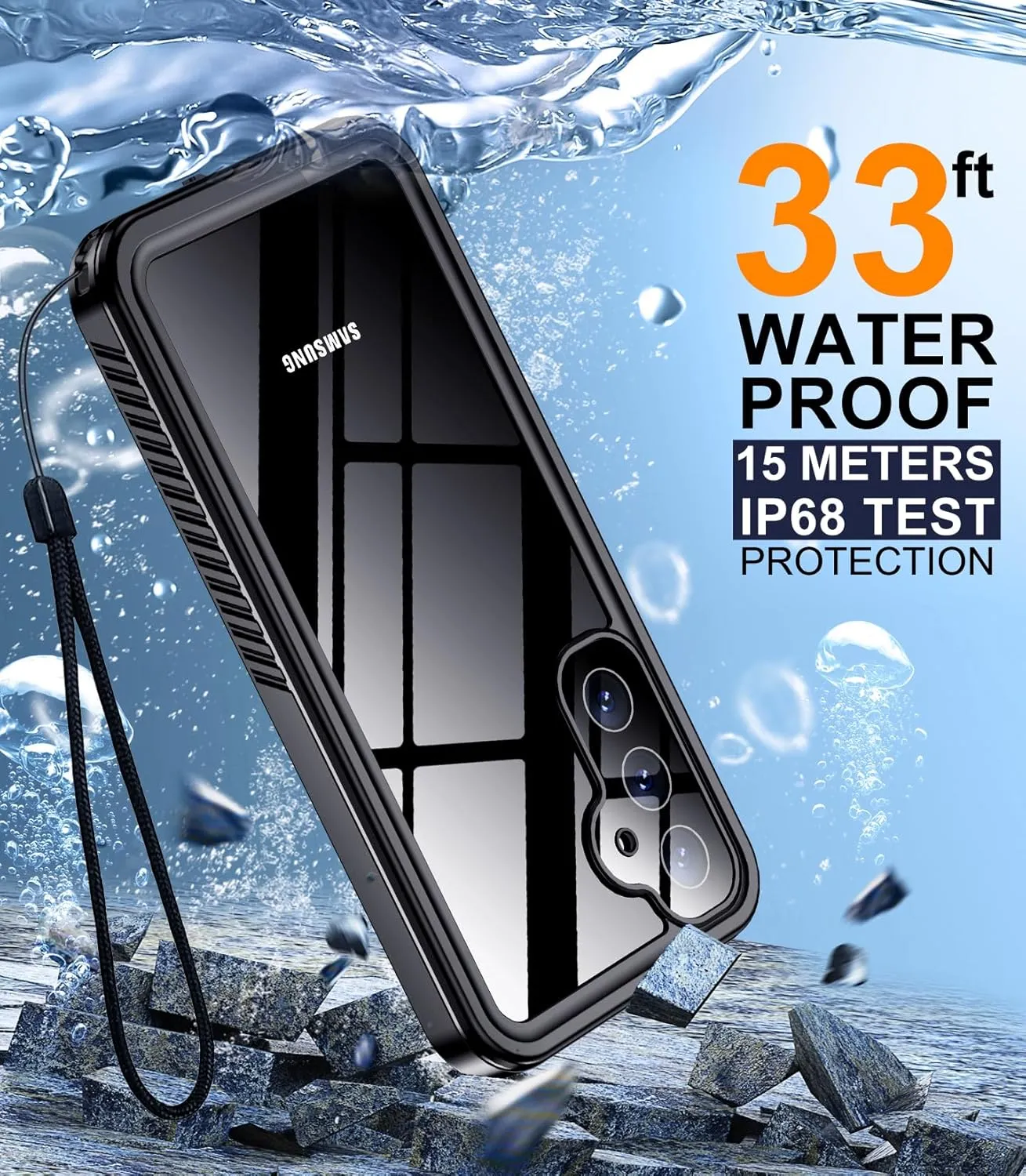 Temdan for Samsung Galaxy S24 FE Case Waterproof, [Military-Grade Drop Protection] [IP68 Underwater] Full Body Heavy Duty Rugged Shock-Proof Case for S24 FE 6.7''-Teal