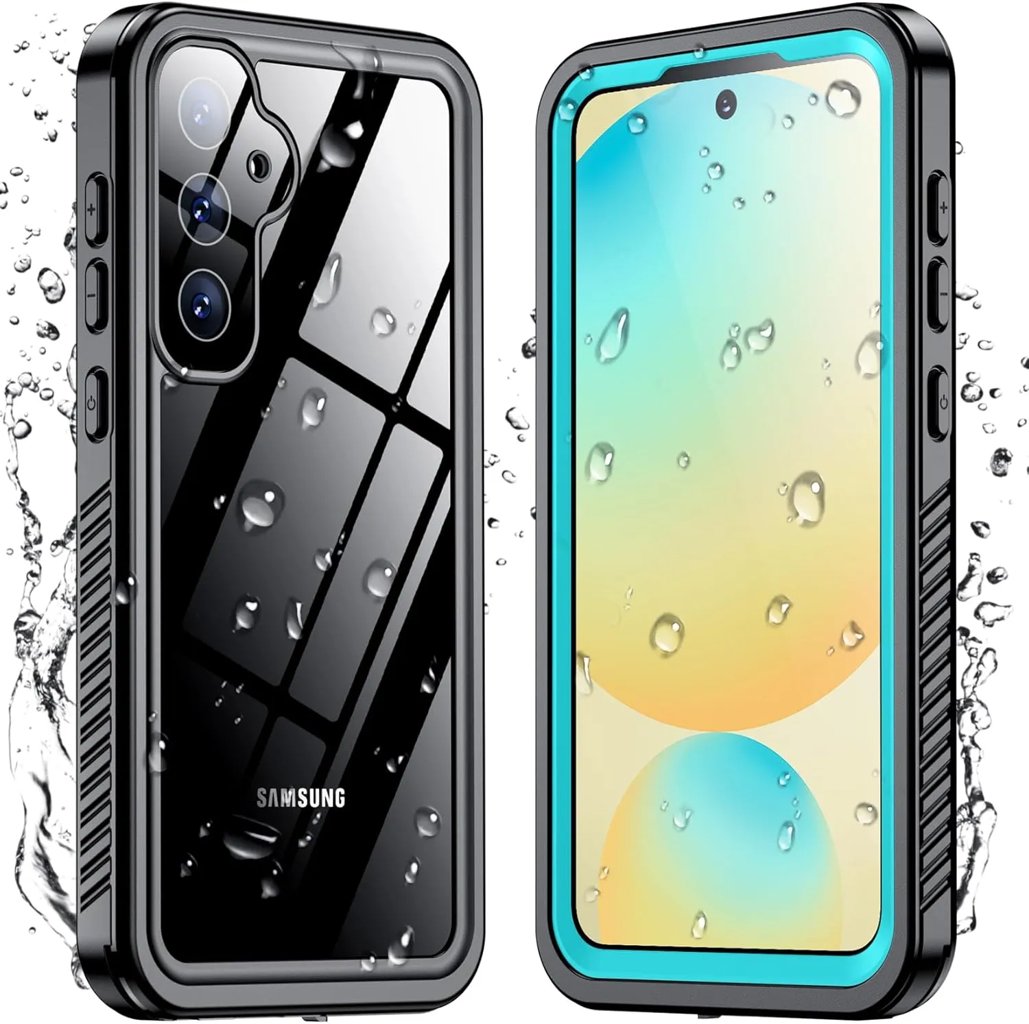 Temdan for Samsung Galaxy S24 FE Case Waterproof, [Military-Grade Drop Protection] [IP68 Underwater] Full Body Heavy Duty Rugged Shock-Proof Case for S24 FE 6.7''-Teal