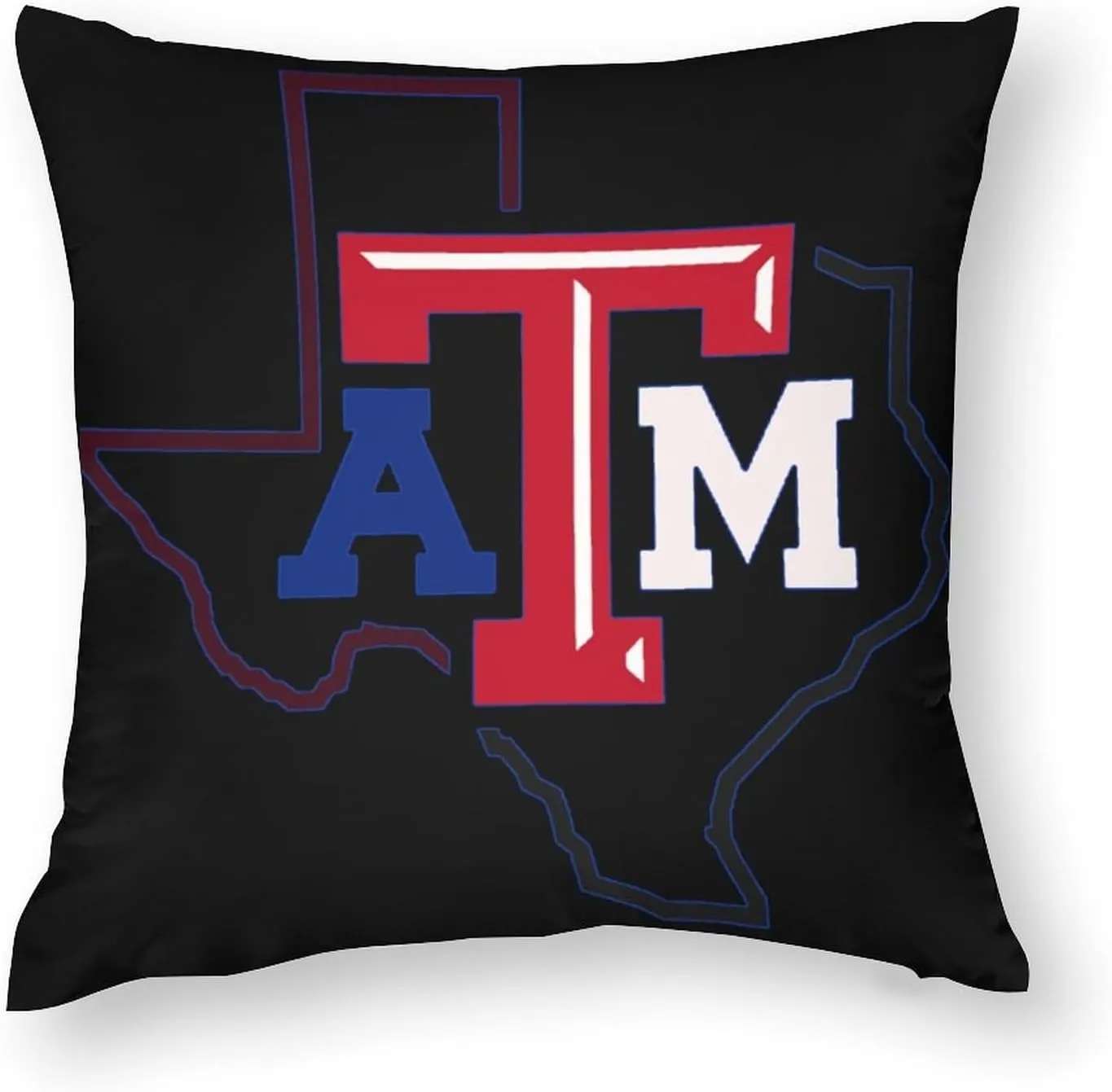 Texas ATM Map Throw Pillow Covers Set of 4 Cushion Case Decorative Square Pillowcase for Couch Living Room Sofa Car