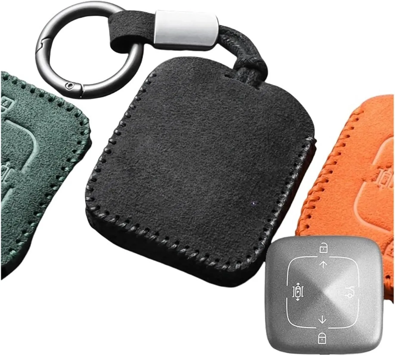 The Compatible For Extremely Krypton 001 Key Case ZEEKR 009 Car NFC Card Case Bag Turned Fur Key Case Buckle