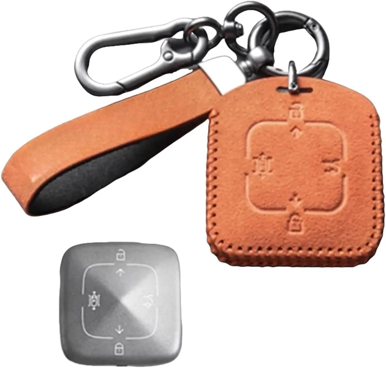 The Compatible For Extremely Krypton 001 Key Case ZEEKR 009 Car NFC Card Case Bag Turned Fur Key Case Buckle