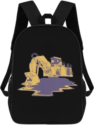 The Excavator Melt Travel Backpack 17 in Laptop Bag Lightweight Daypack for Work Office