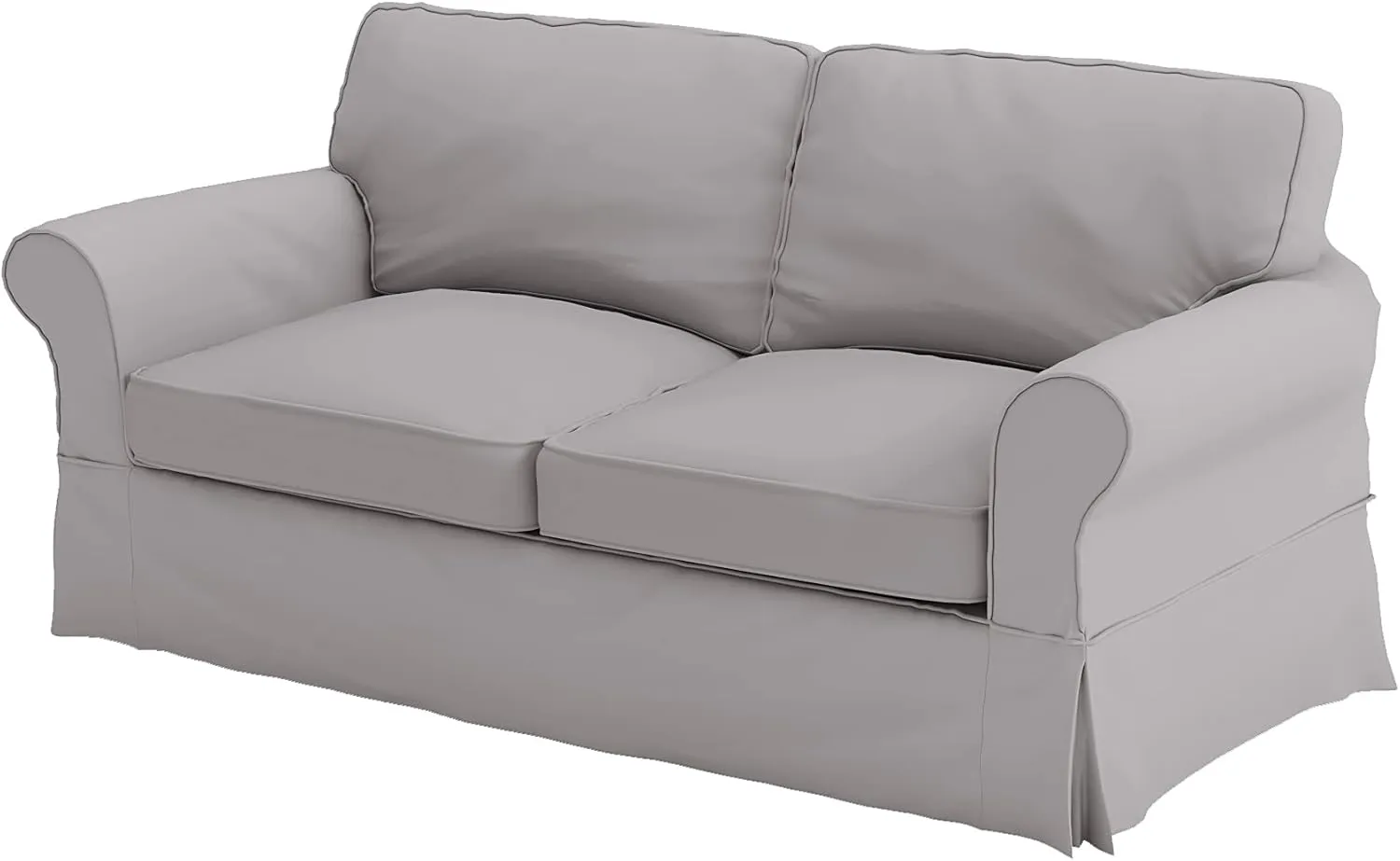The Polyester Sofa Cover (Width: 81”, Not 92”) Fits Pottery Barn PB Comfort Roll ARM Sofa (Not Grand Sofa). A Durable Slipcover Replacement (Polyester Flax Gray Box Edge)
