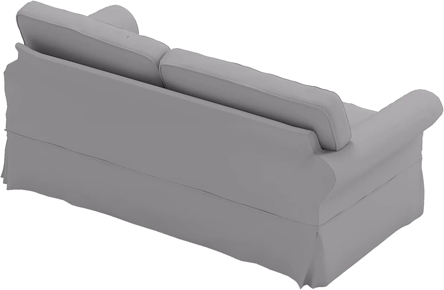 The Polyester Sofa Cover (Width: 81”, Not 92”) Fits Pottery Barn PB Comfort Roll ARM Sofa (Not Grand Sofa). A Durable Slipcover Replacement (Polyester Flax Gray Box Edge)