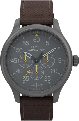 Timex Expedition Field Chronograph 43mm Men’s Analog Watch | INDIGLO Backlight | Durable Comfortable Adjustable Strap | Rugged Outdoor Watch | 100M Water Resistance