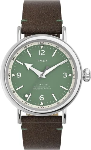 Timex Standard 3-Hand 40mm Men’s Analog Watch | INDIGLO Backlight and Luminous Hands | Adjustable and Durable Strap | 50M Water Resistance