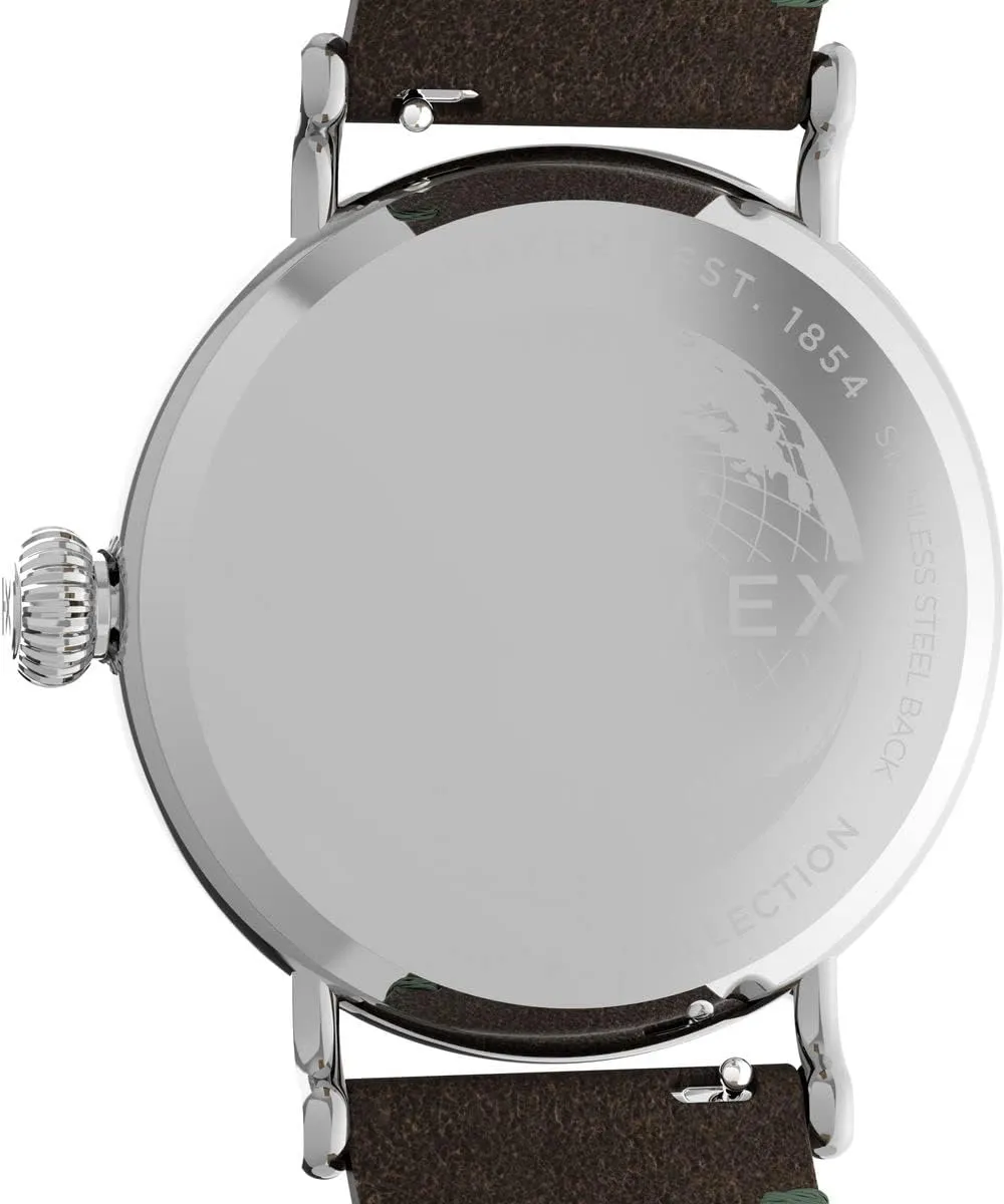 Timex Standard 3-Hand 40mm Men’s Analog Watch | INDIGLO Backlight and Luminous Hands | Adjustable and Durable Strap | 50M Water Resistance